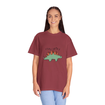 ‘Stay Spiky’ Sammy Stegosaurus Dinosaur Unisex T-Shirt