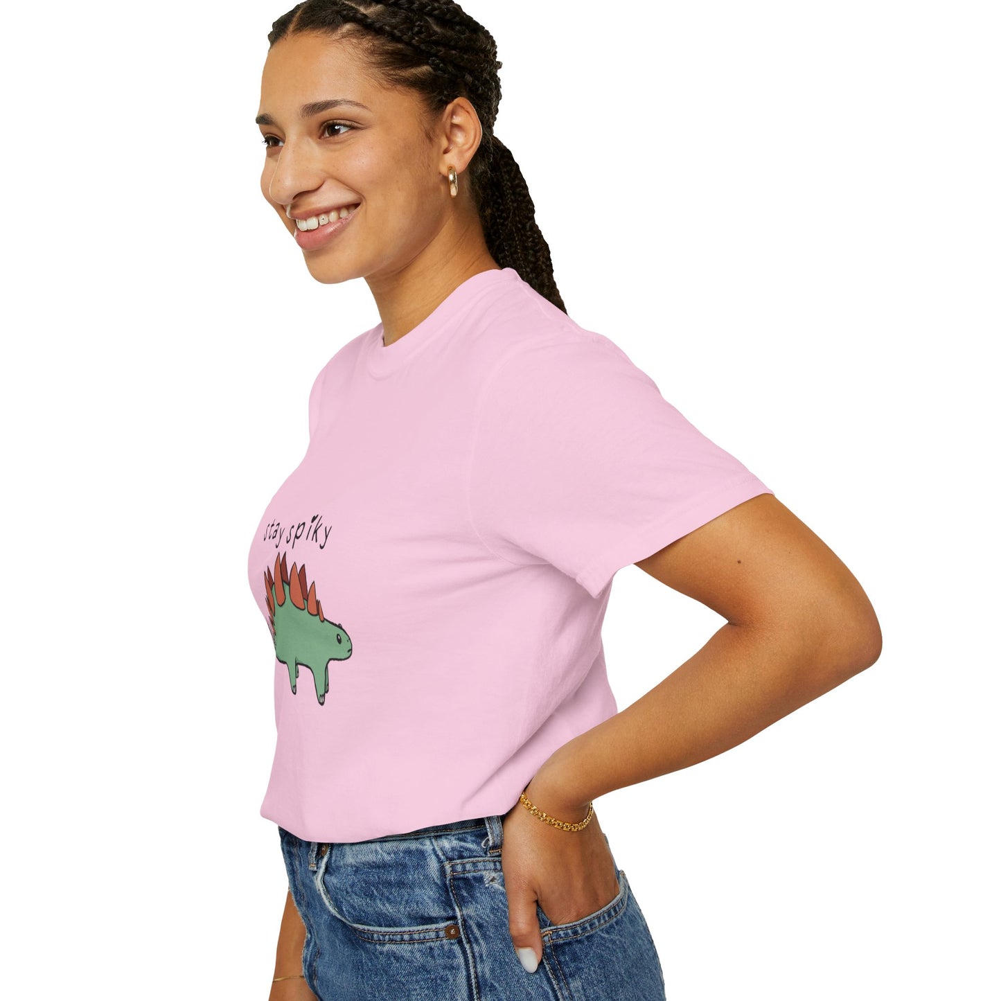 ‘Stay Spiky’ Sammy Stegosaurus Dinosaur Unisex T-Shirt