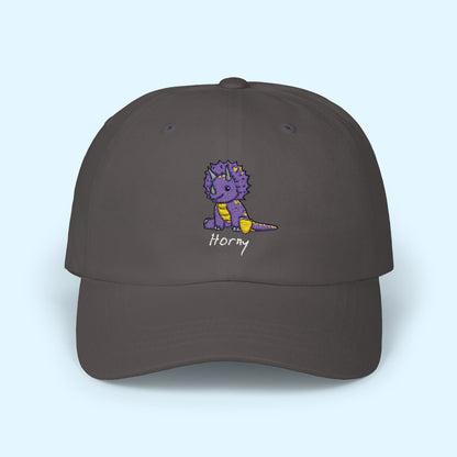 ‘Horny’ Triceratops Classic Dad Cap - Trixie - Dark