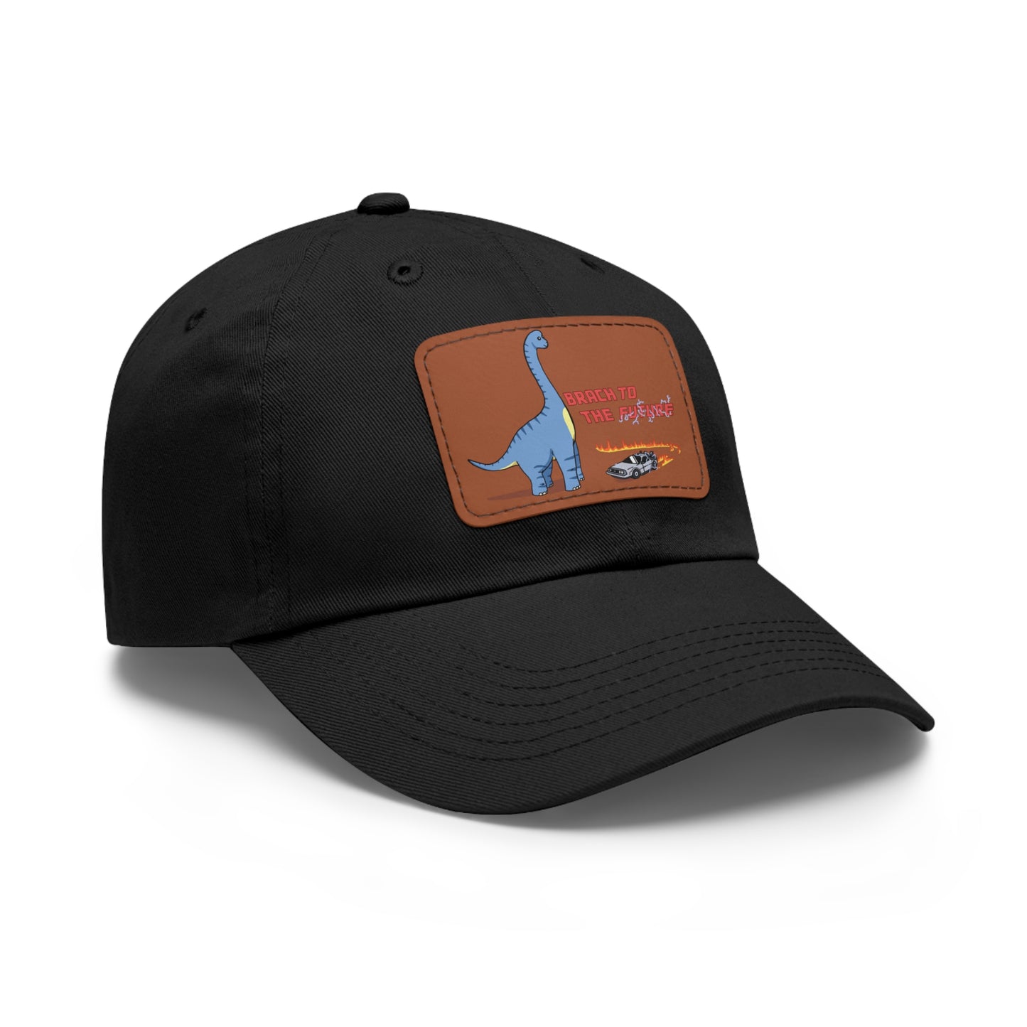 ‘Brach to the Future’ Billy Brachiosaurus Classic Dad Cap with Leather Patch