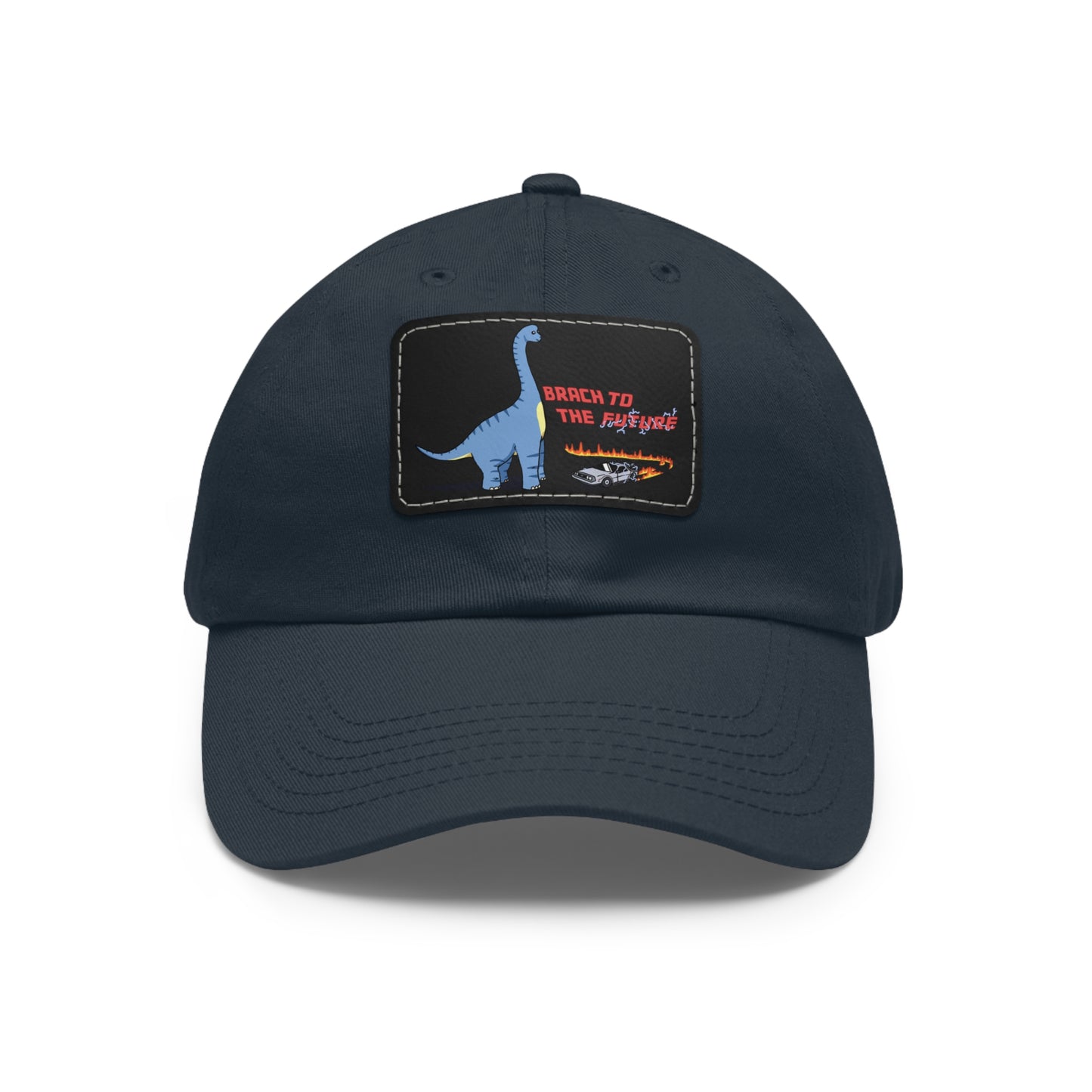 ‘Brach to the Future’ Billy Brachiosaurus Classic Dad Cap with Leather Patch