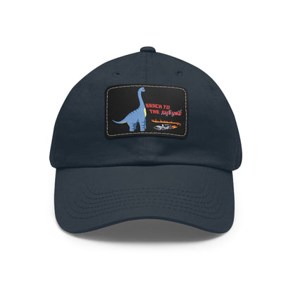 ‘Brach to the Future’ Billy Brachiosaurus Classic Dad Cap with Leather Patch