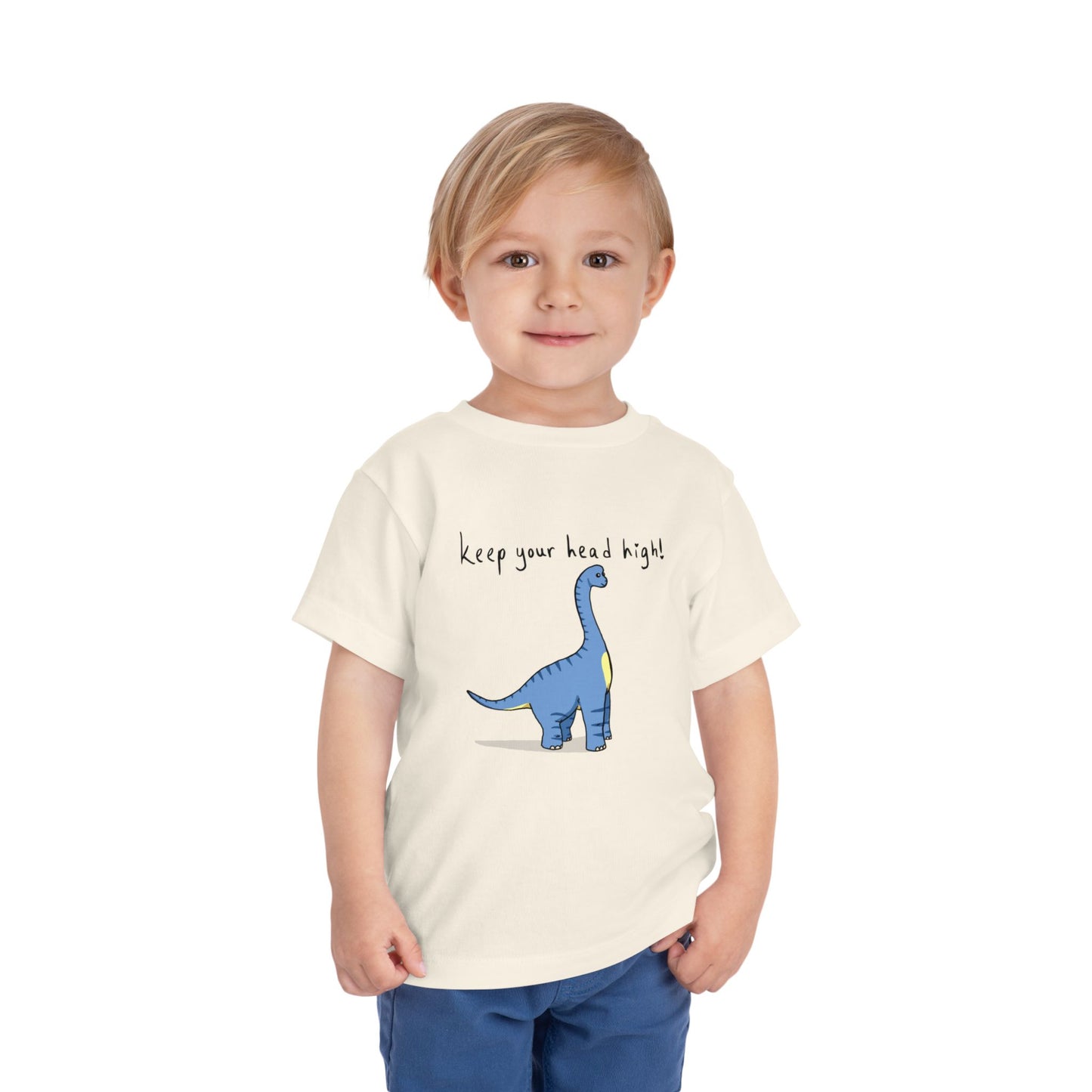 ‘Keep Your Head High’ Billy Brachiosaurus Dinosaur Toddler Tee
