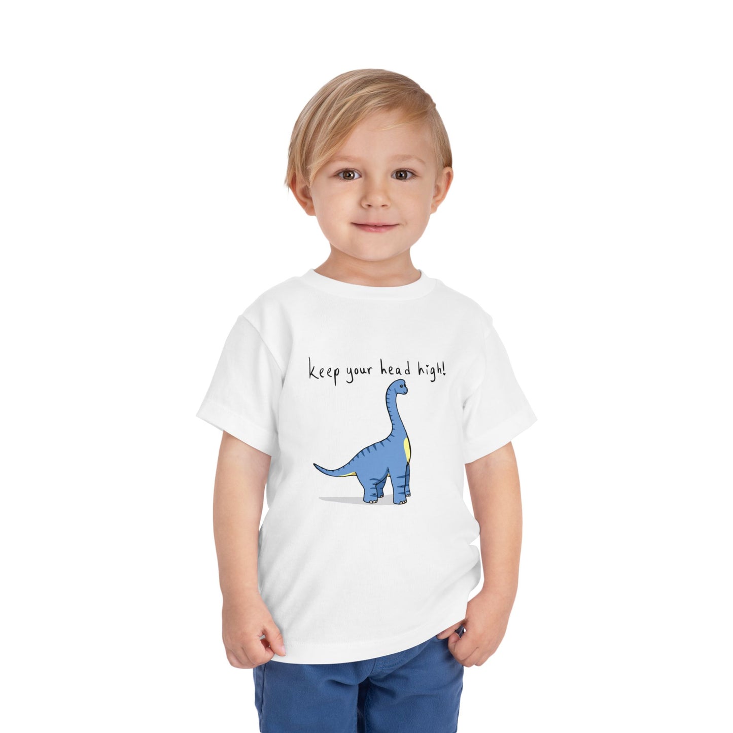 ‘Keep Your Head High’ Billy Brachiosaurus Dinosaur Toddler Tee