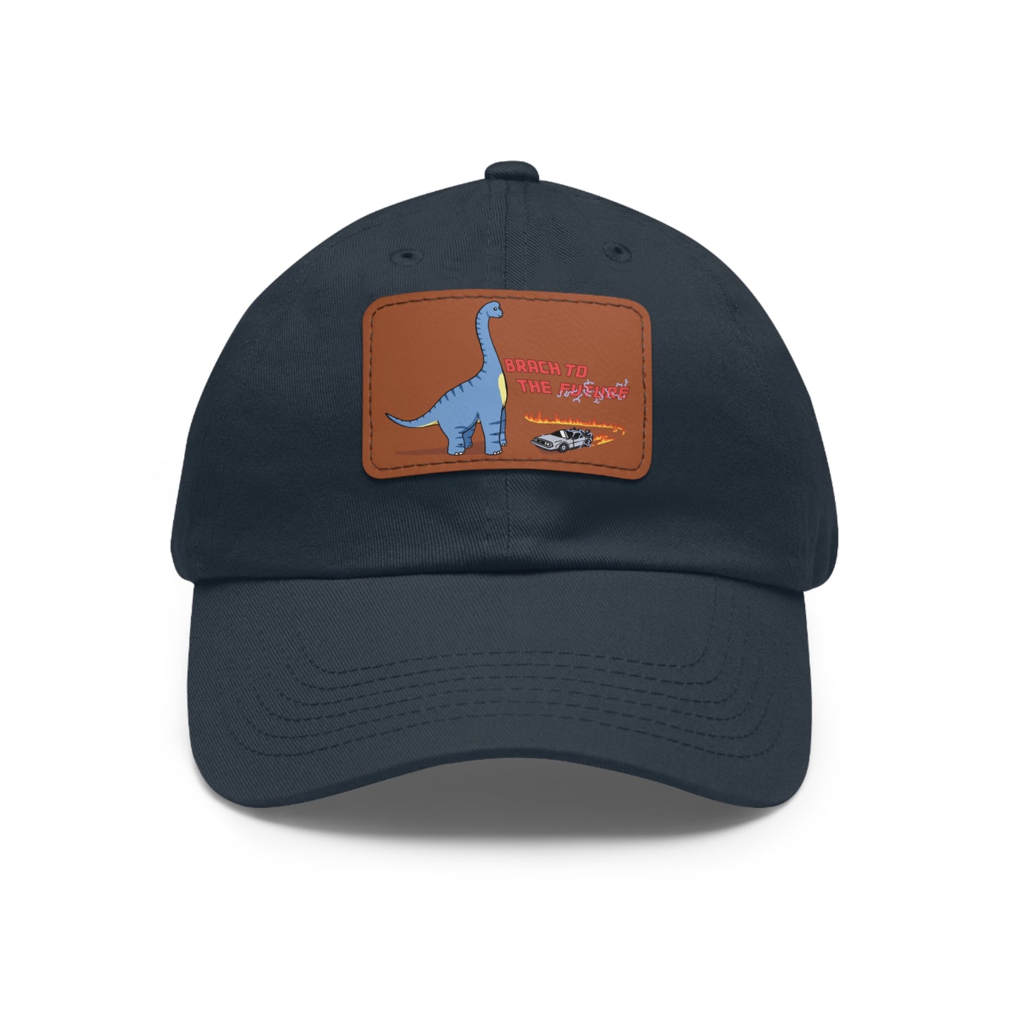 ‘Brach to the Future’ Billy Brachiosaurus Classic Dad Cap with Leather Patch