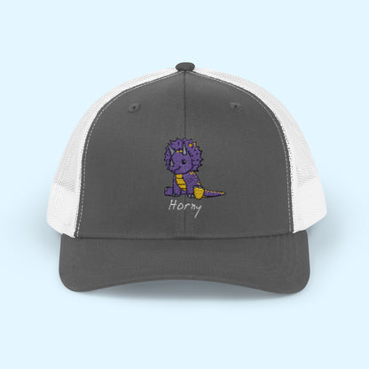 ‘Horny’ Triceratops Snapback Trucker Cap - Trixie
