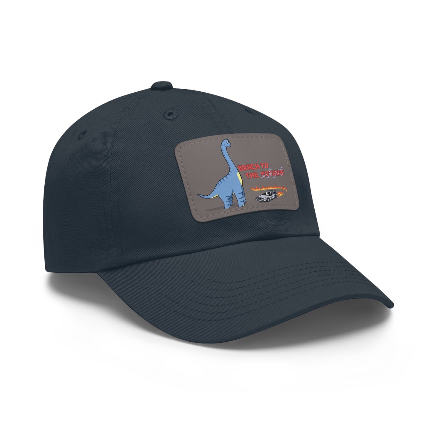 ‘Brach to the Future’ Billy Brachiosaurus Classic Dad Cap with Leather Patch