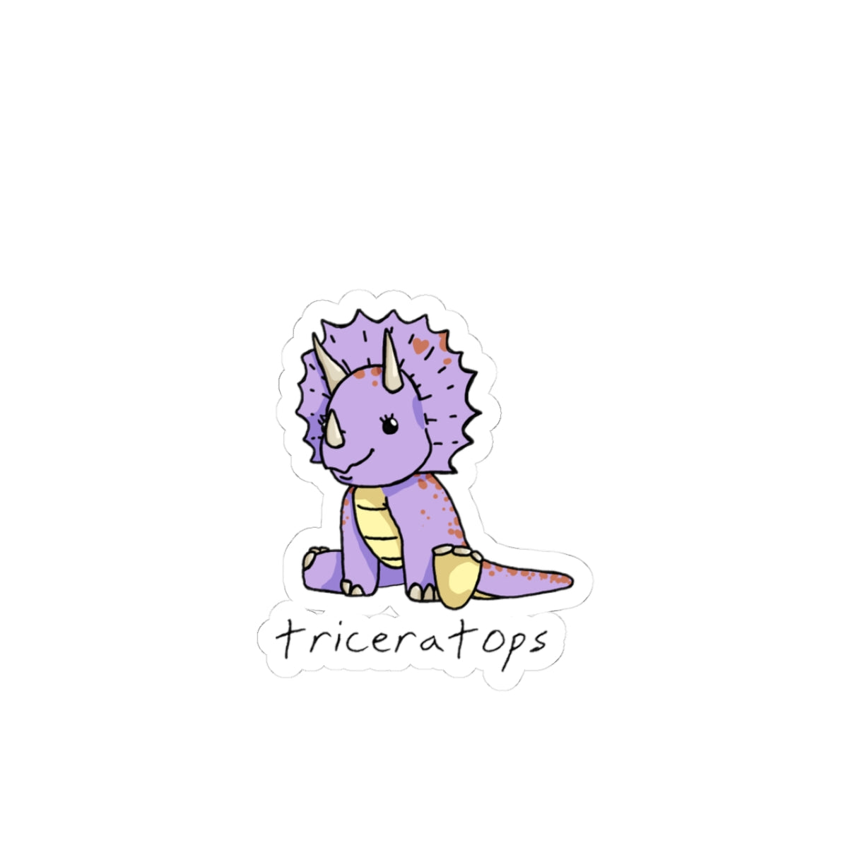 ‘Triceratops’ Trixie Triceratops Dinosaur Sticker