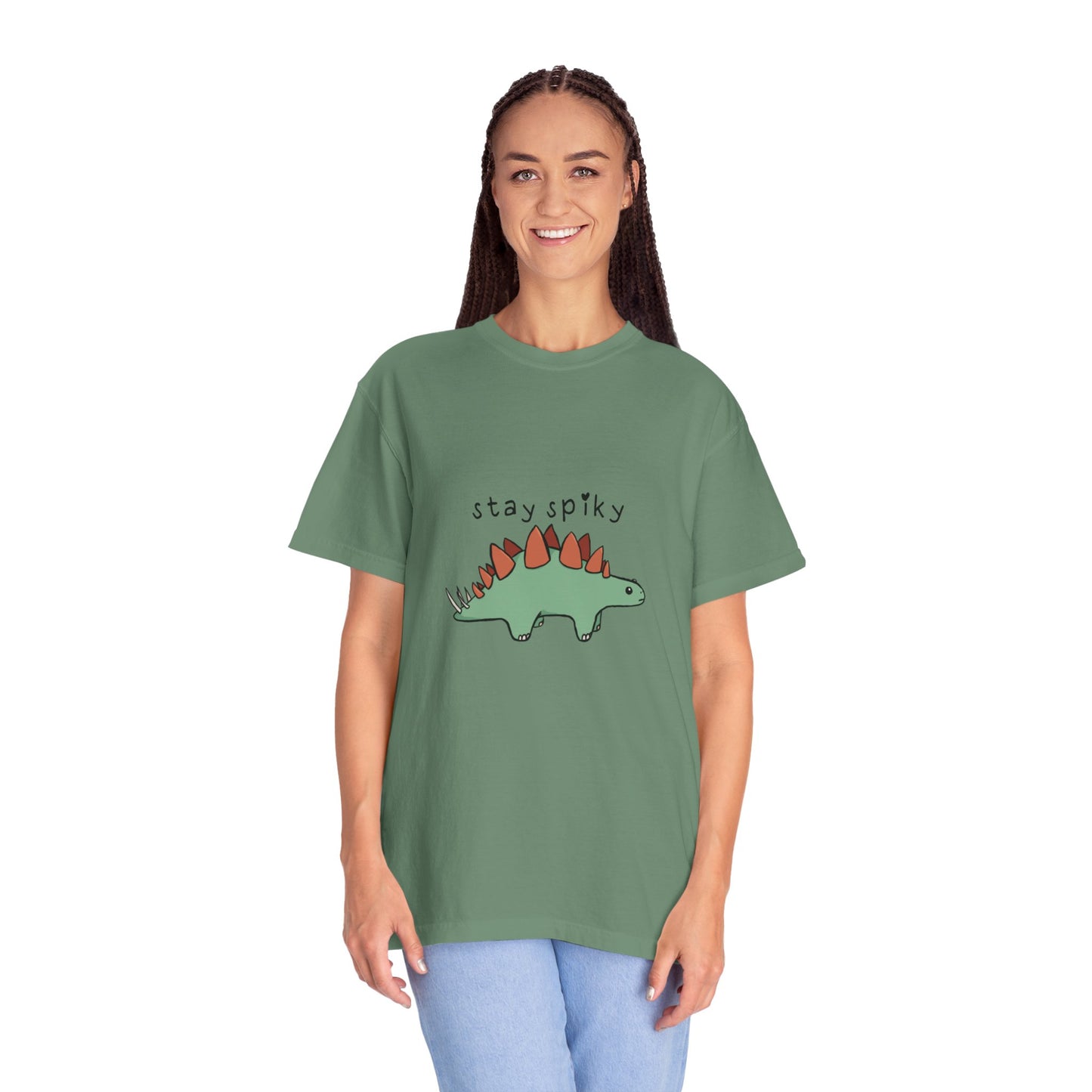‘Stay Spiky’ Sammy Stegosaurus Dinosaur Unisex T-Shirt
