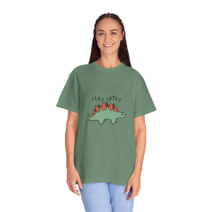 ‘Stay Spiky’ Sammy Stegosaurus Dinosaur Unisex T-Shirt