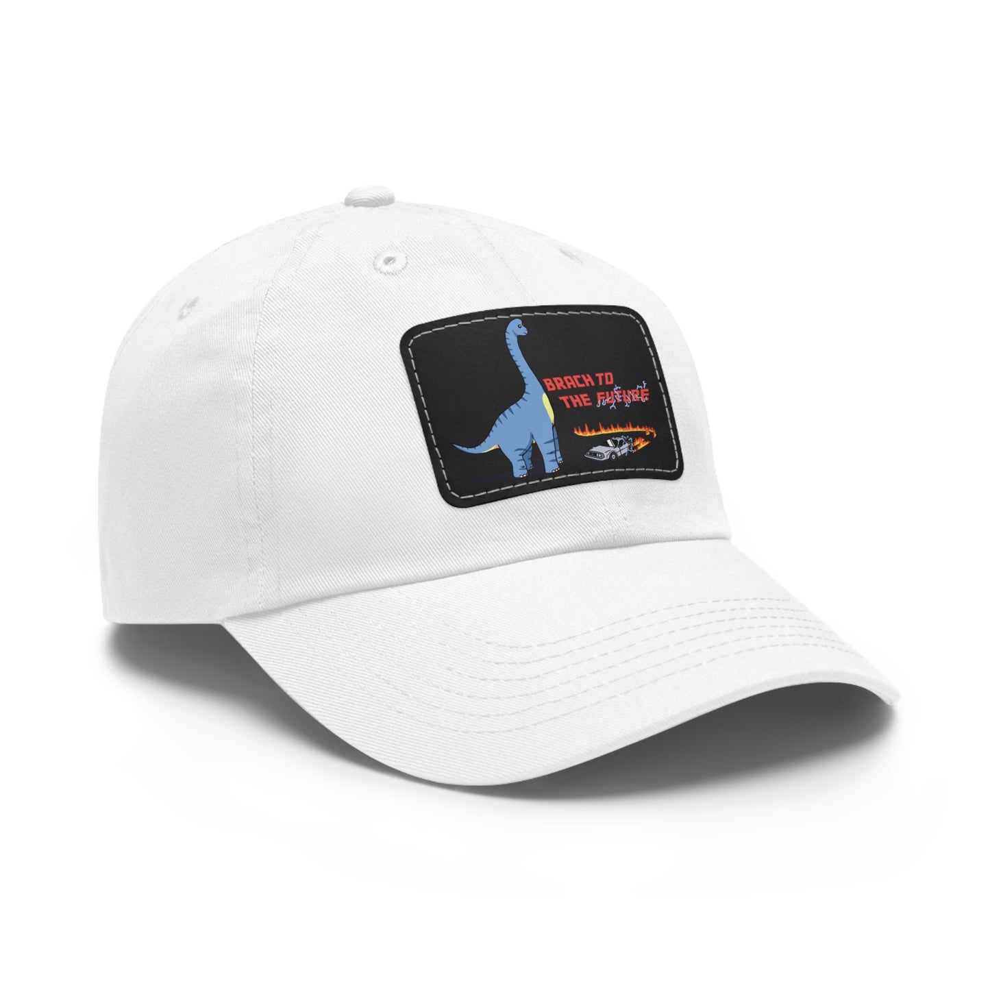 ‘Brach to the Future’ Billy Brachiosaurus Classic Dad Cap with Leather Patch