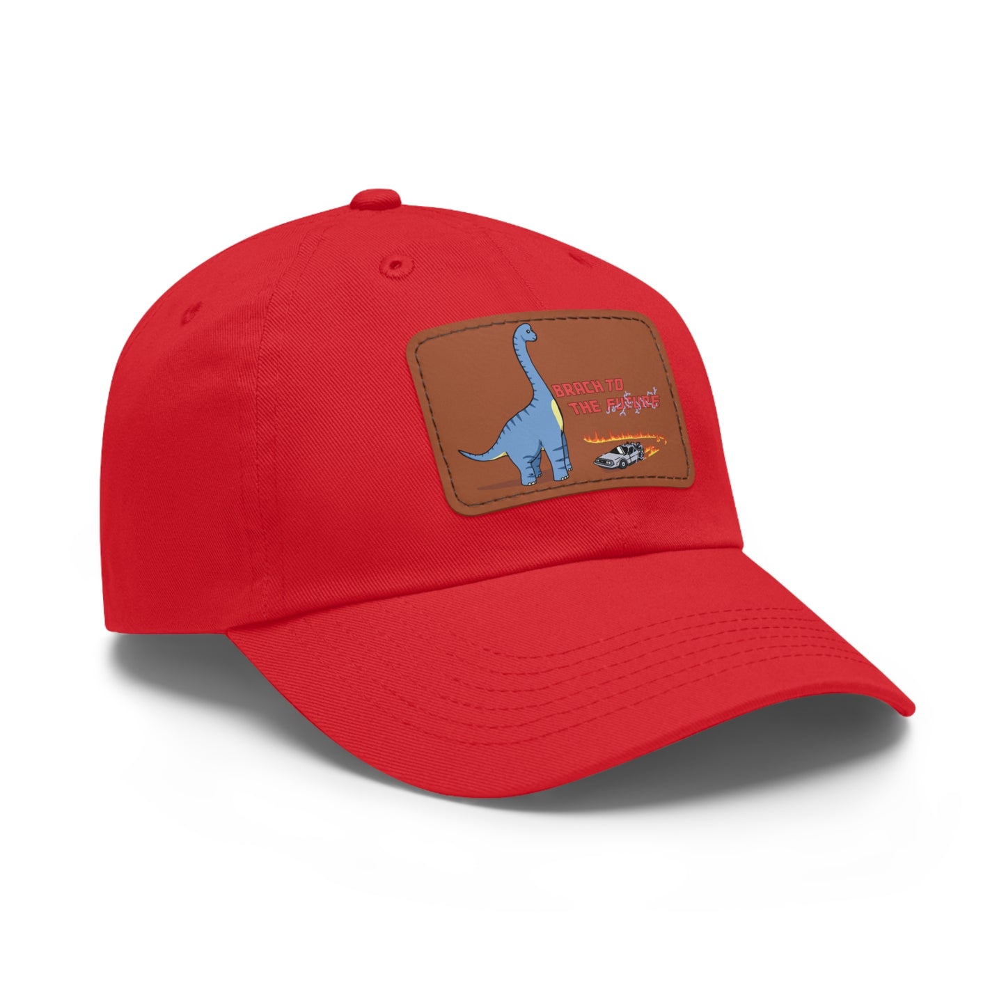 ‘Brach to the Future’ Billy Brachiosaurus Classic Dad Cap with Leather Patch