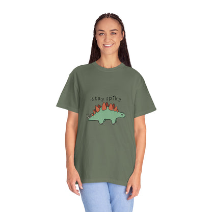 ‘Stay Spiky’ Sammy Stegosaurus Dinosaur Unisex T-Shirt