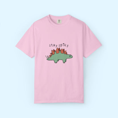 ‘Stay Spiky’ Sammy Stegosaurus Dinosaur Unisex T-Shirt