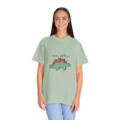 ‘Stay Spiky’ Sammy Stegosaurus Dinosaur Unisex T-Shirt