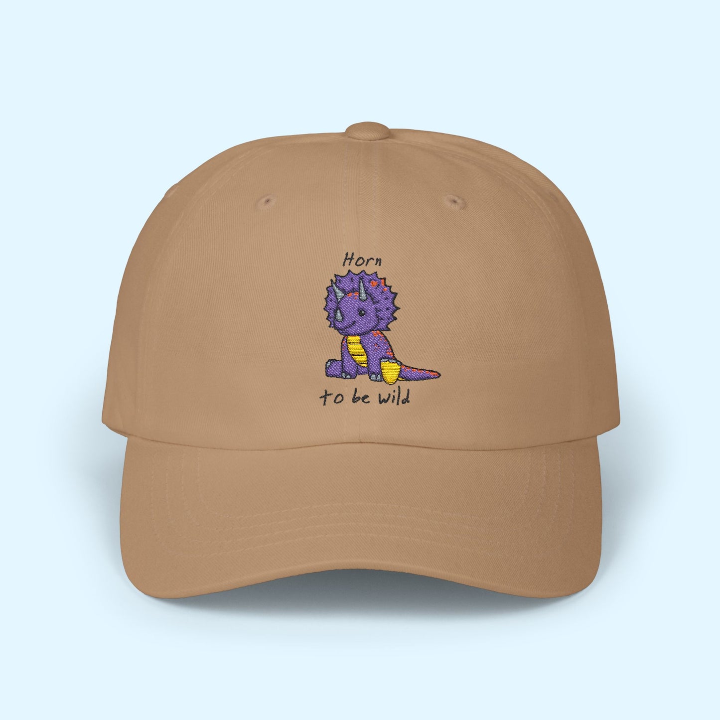 ‘Horn to be Wild’ Triceratops Classic Dad Cap - Trixie - Light