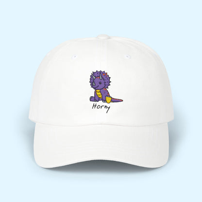 ‘Horny’ Triceratops Classic Dad Cap - Trixie - Light