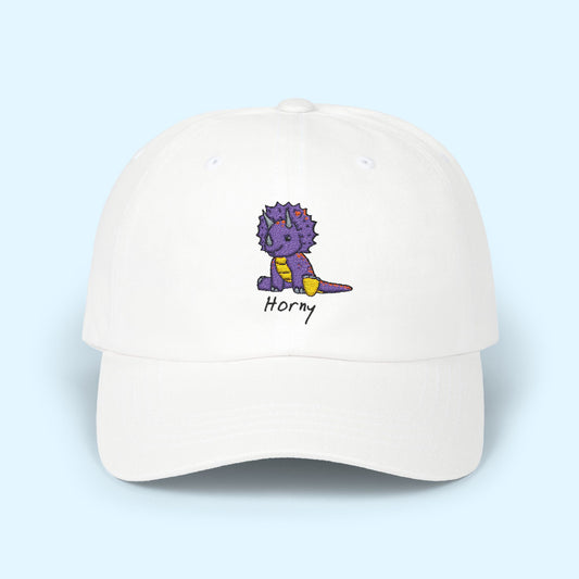 ‘Horny’ Triceratops Classic Dad Cap - Trixie - Light