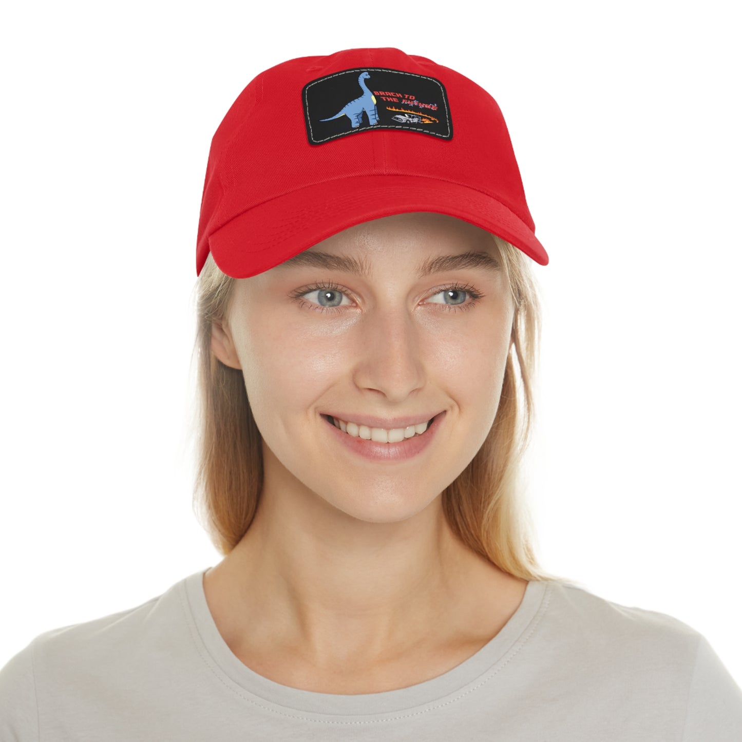 ‘Brach to the Future’ Billy Brachiosaurus Classic Dad Cap with Leather Patch