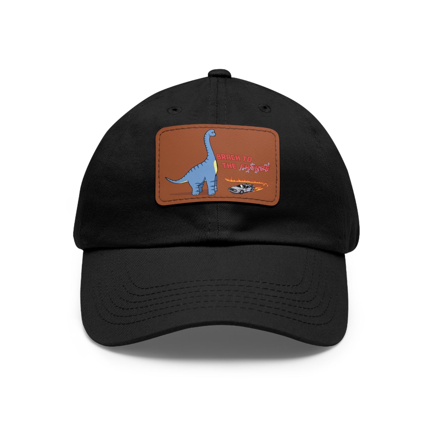 ‘Brach to the Future’ Billy Brachiosaurus Classic Dad Cap with Leather Patch