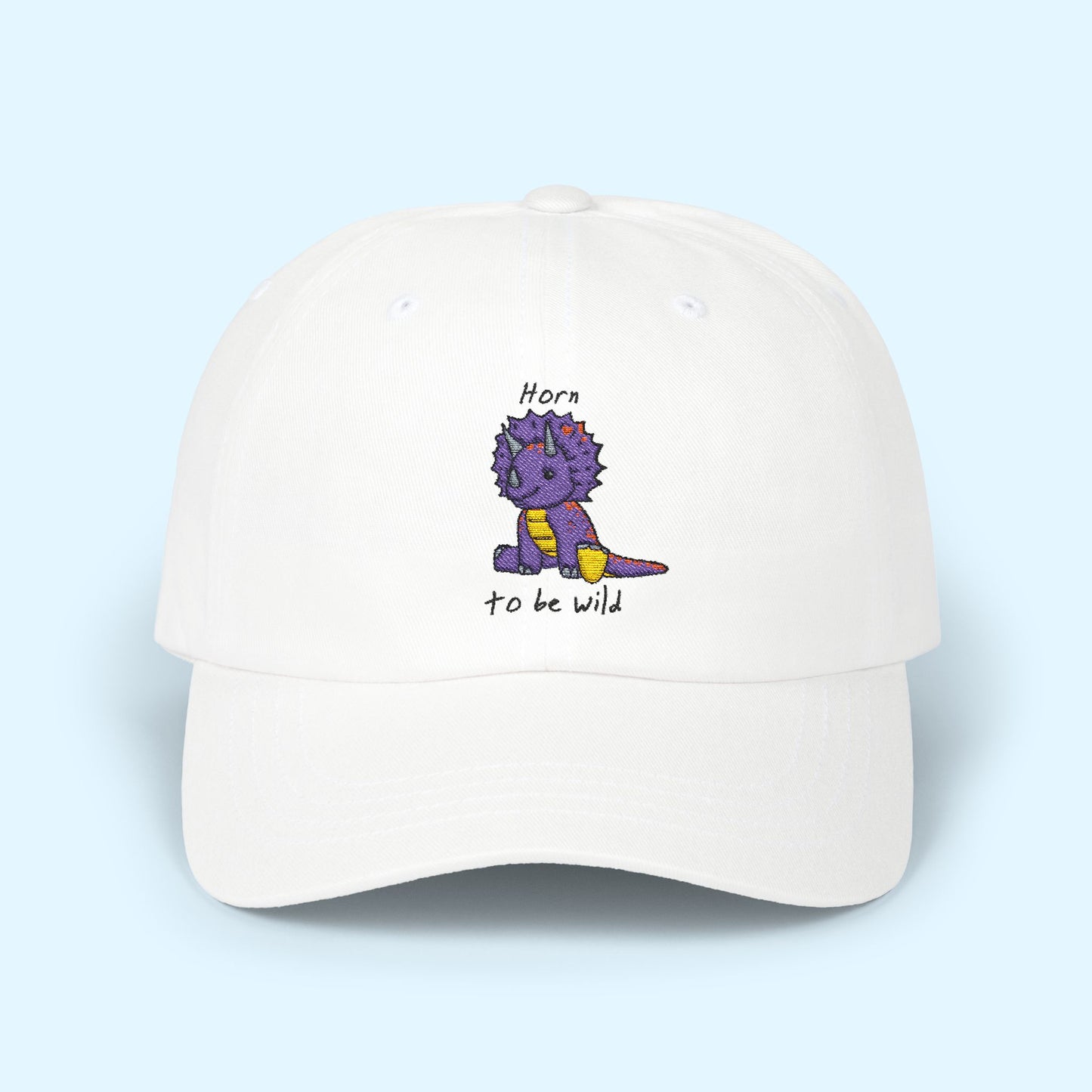 ‘Horn to be Wild’ Triceratops Classic Dad Cap - Trixie - Light