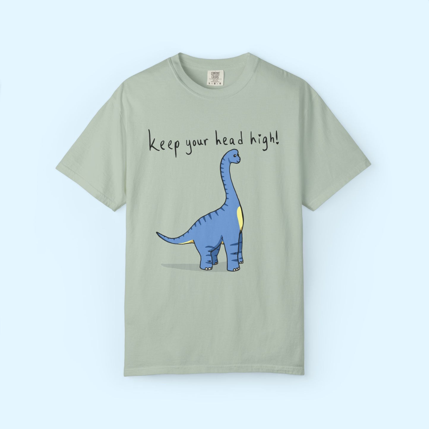 ‘Keep Your Head High’ Billy Brachiosaurus Dinosaur Unisex T-shirt