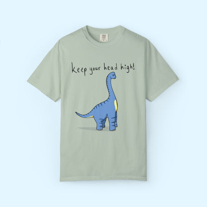 ‘Keep Your Head High’ Billy Brachiosaurus Dinosaur Unisex T-shirt