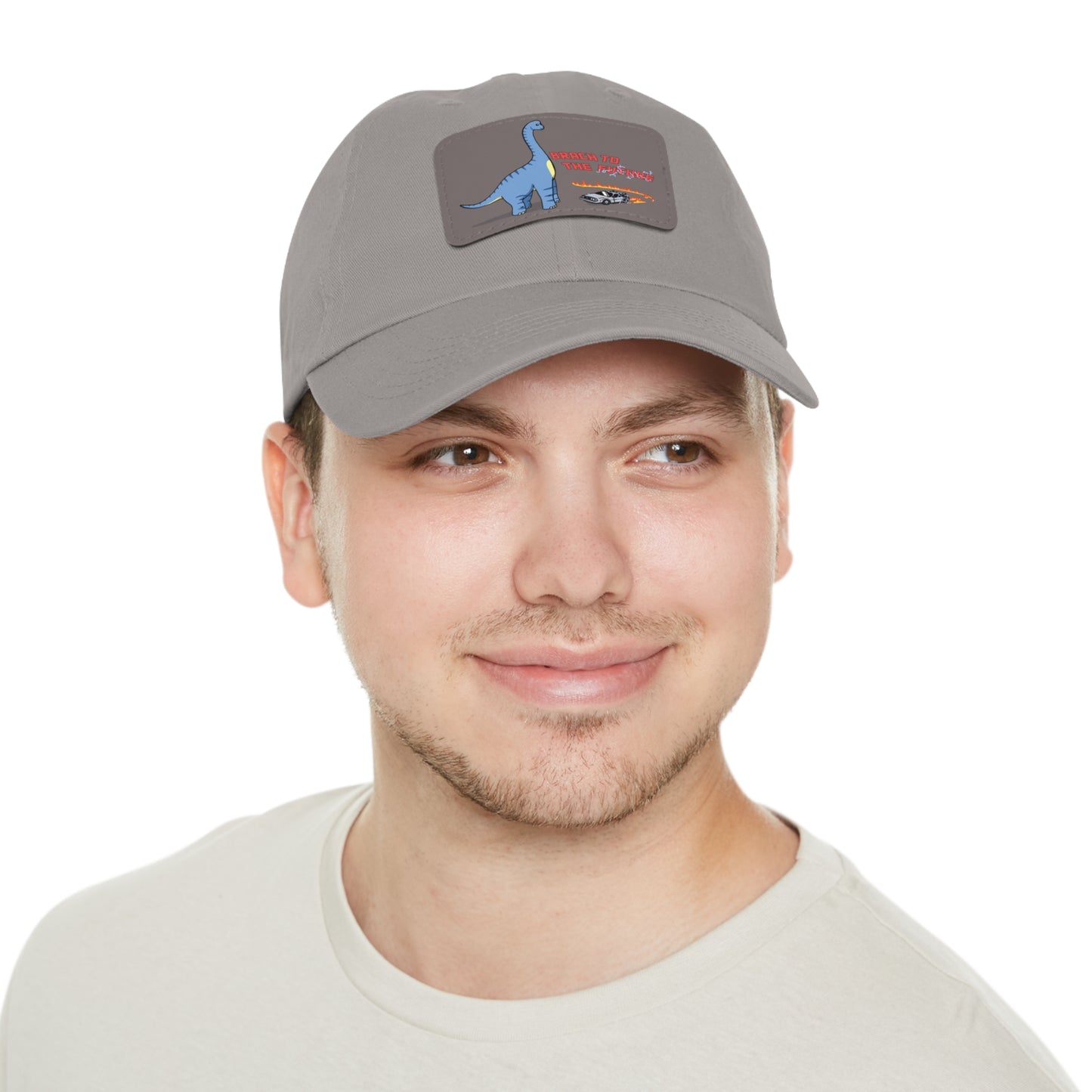 ‘Brach to the Future’ Billy Brachiosaurus Classic Dad Cap with Leather Patch