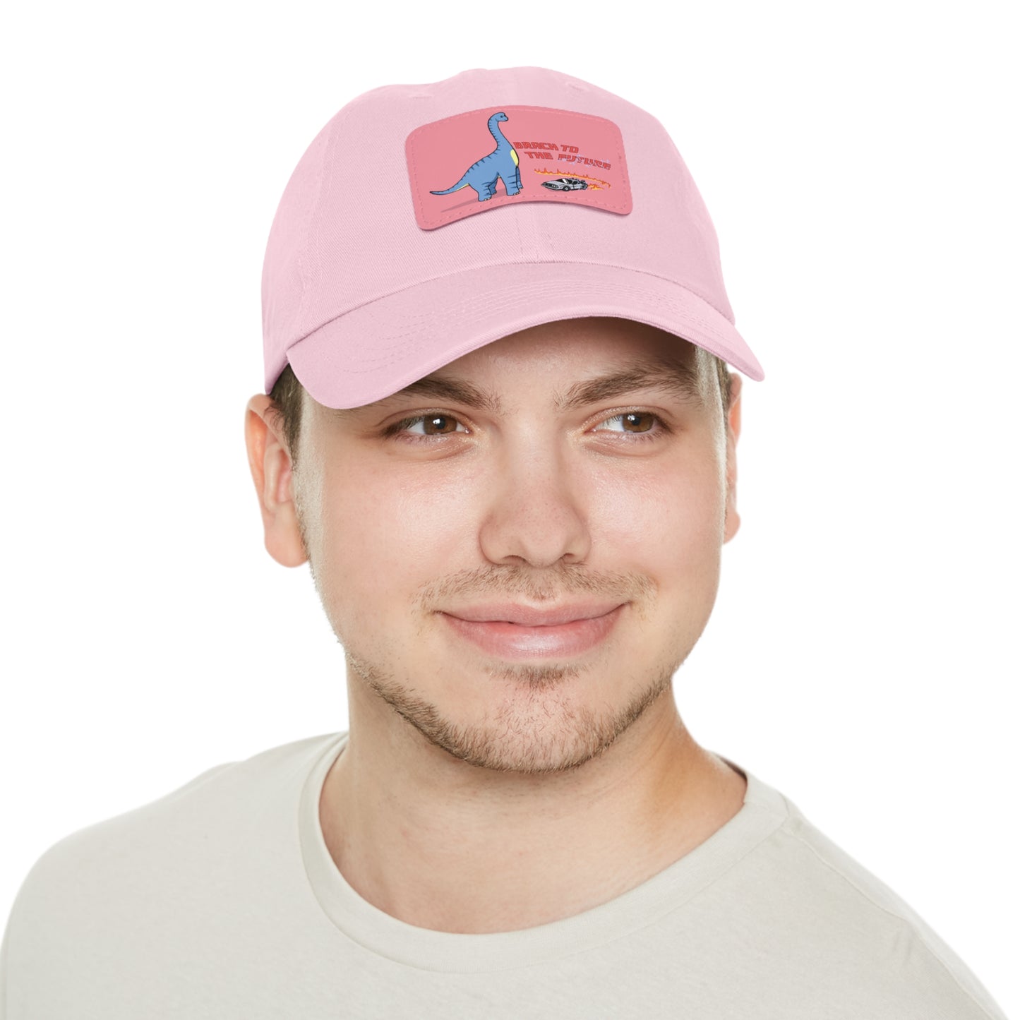 ‘Brach to the Future’ Billy Brachiosaurus Classic Dad Cap with Leather Patch