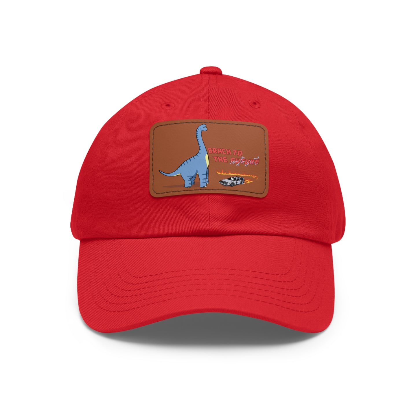 ‘Brach to the Future’ Billy Brachiosaurus Classic Dad Cap with Leather Patch