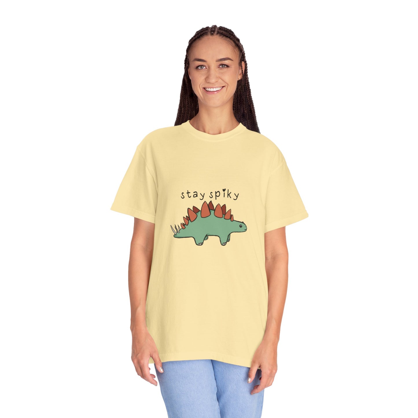 ‘Stay Spiky’ Sammy Stegosaurus Dinosaur Unisex T-Shirt