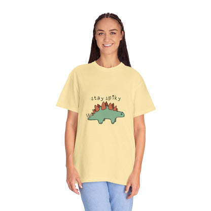 ‘Stay Spiky’ Sammy Stegosaurus Dinosaur Unisex T-Shirt
