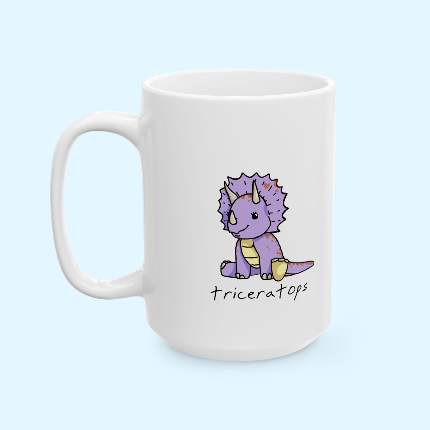 ‘Triceratops’ Dinosaur Ceramic Mug - Trixie