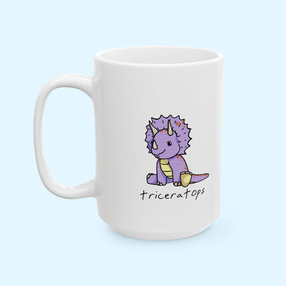 ‘Triceratops’ Dinosaur Ceramic Mug - Trixie