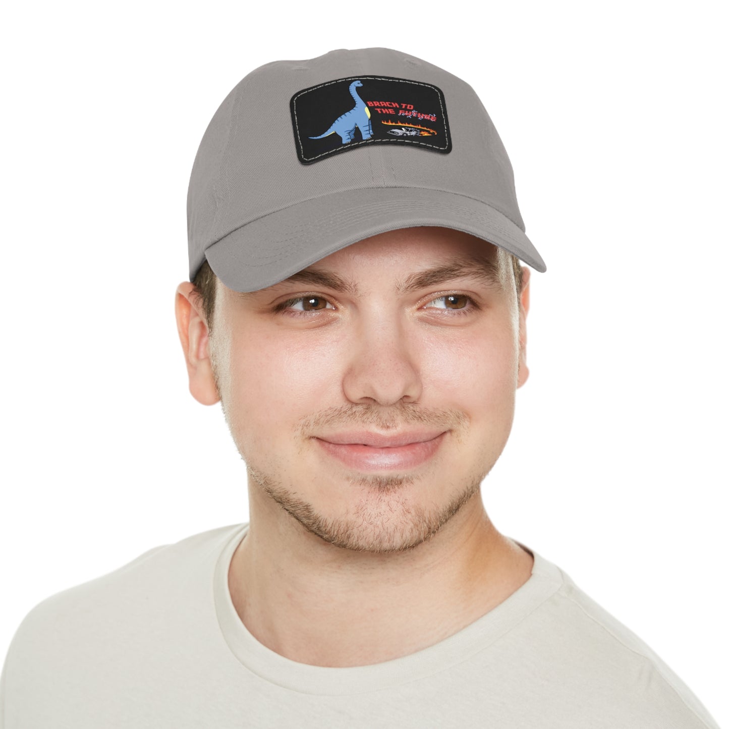‘Brach to the Future’ Billy Brachiosaurus Classic Dad Cap with Leather Patch