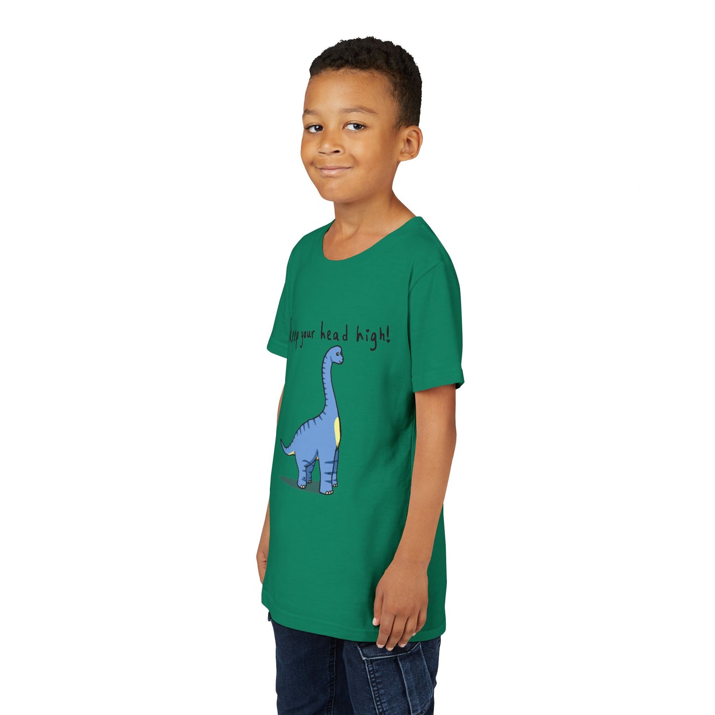 ‘Keep Your Head High’ Billy Brachiosaurus Dinosaur Youth Tee