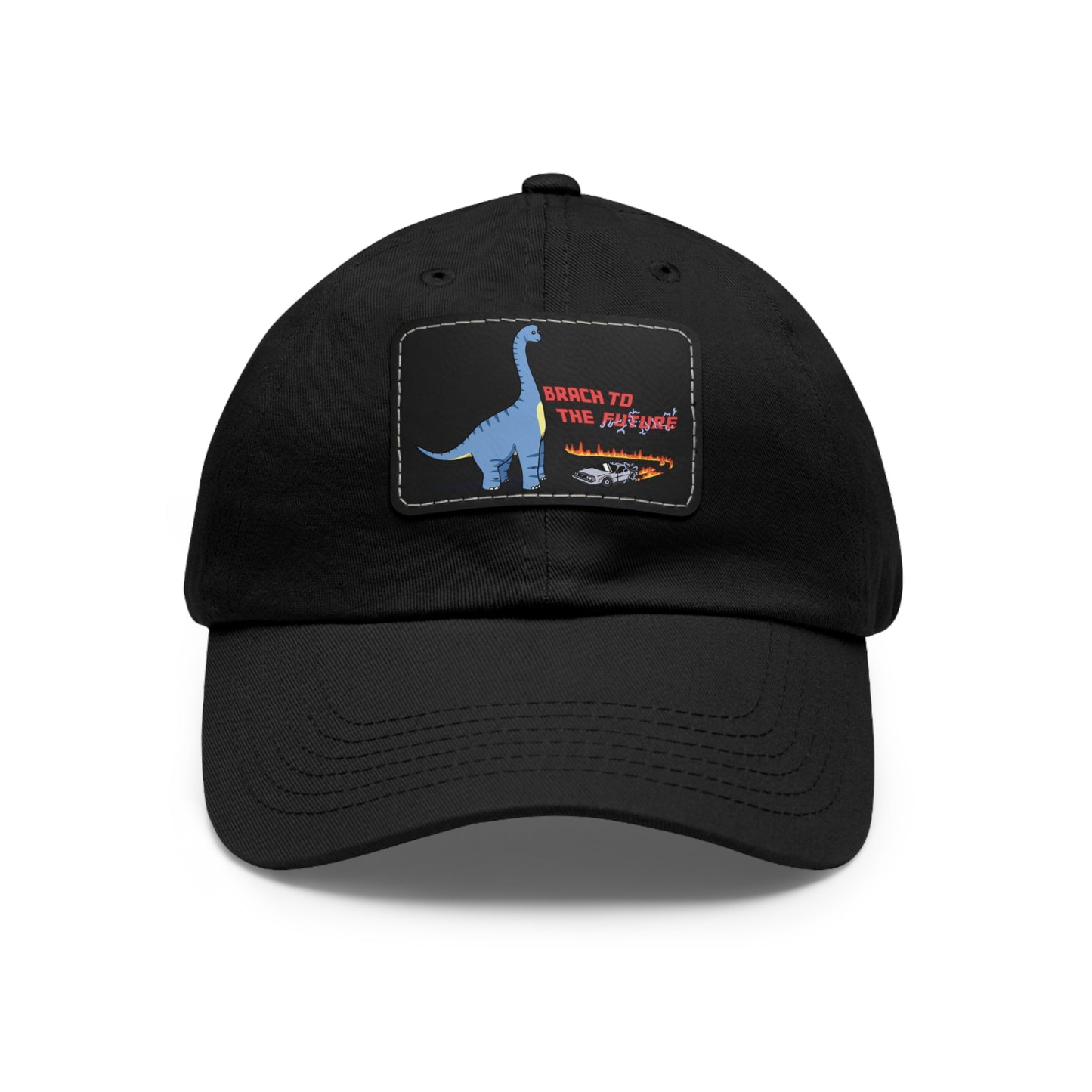 ‘Brach to the Future’ Billy Brachiosaurus Classic Dad Cap with Leather Patch