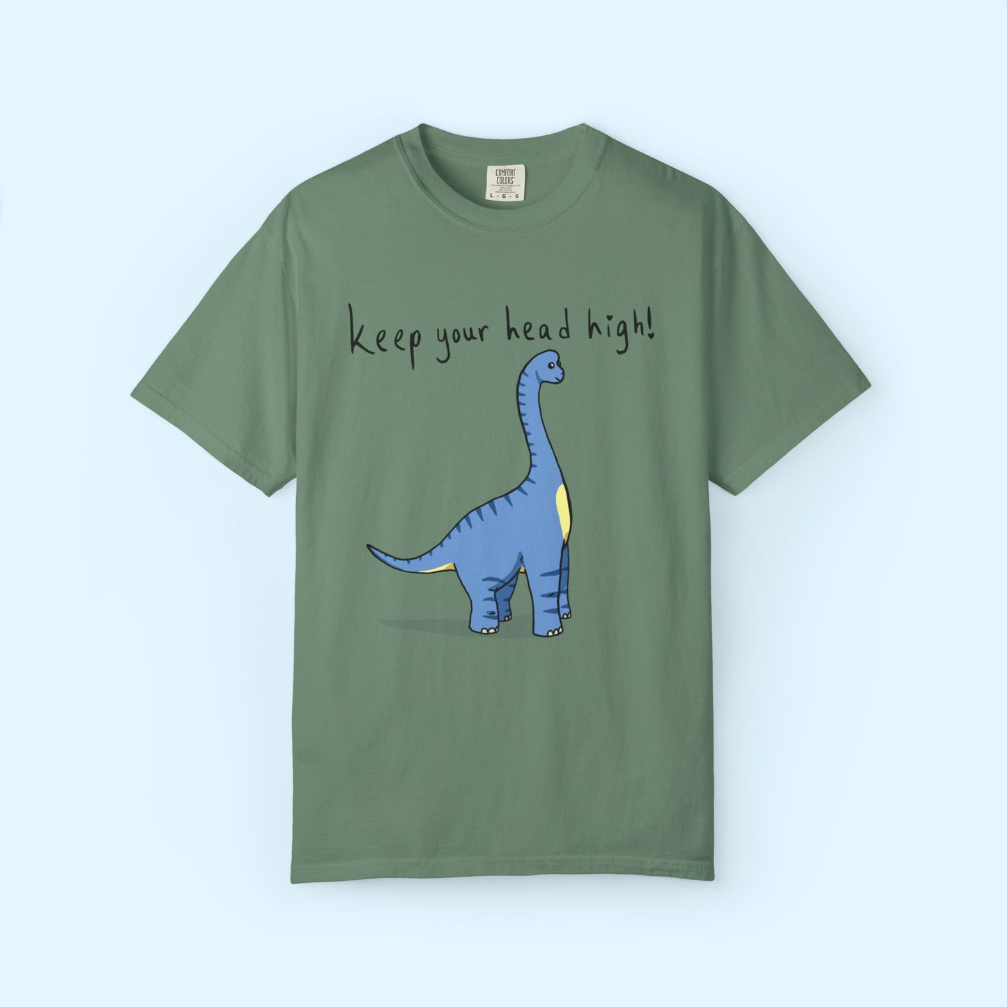 ‘Keep Your Head High’ Billy Brachiosaurus Dinosaur Unisex T-shirt