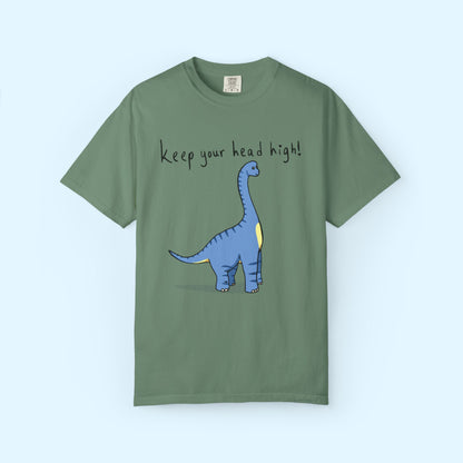 ‘Keep Your Head High’ Billy Brachiosaurus Dinosaur Unisex T-shirt