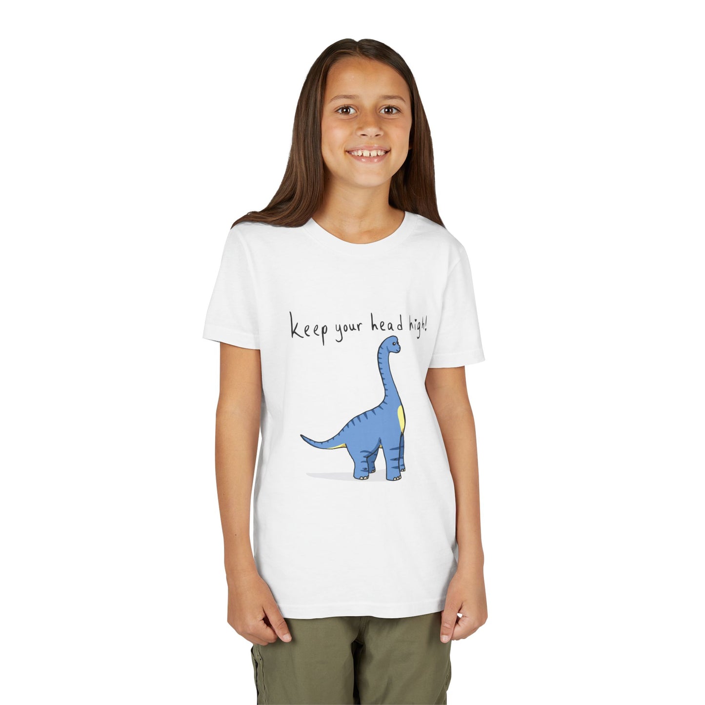 ‘Keep Your Head High’ Billy Brachiosaurus Dinosaur Youth Tee