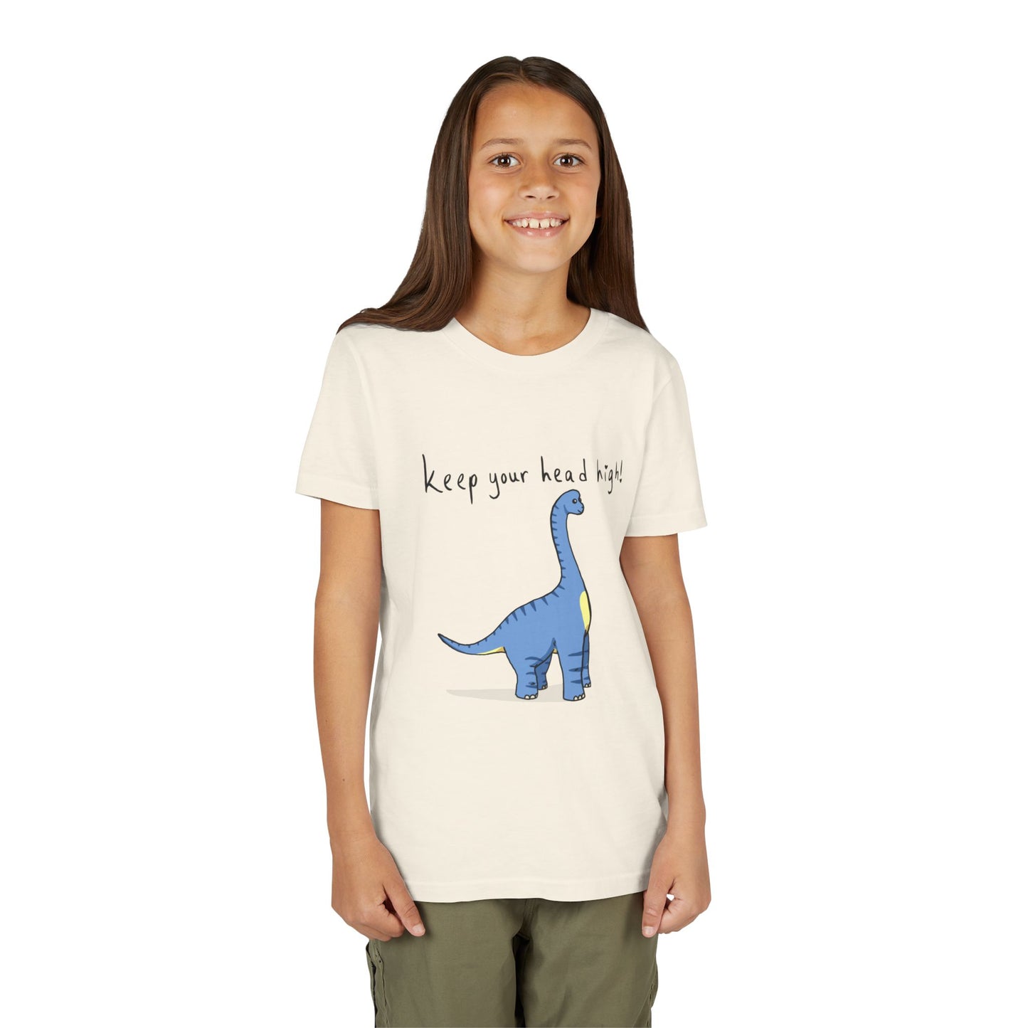 ‘Keep Your Head High’ Billy Brachiosaurus Dinosaur Youth Tee