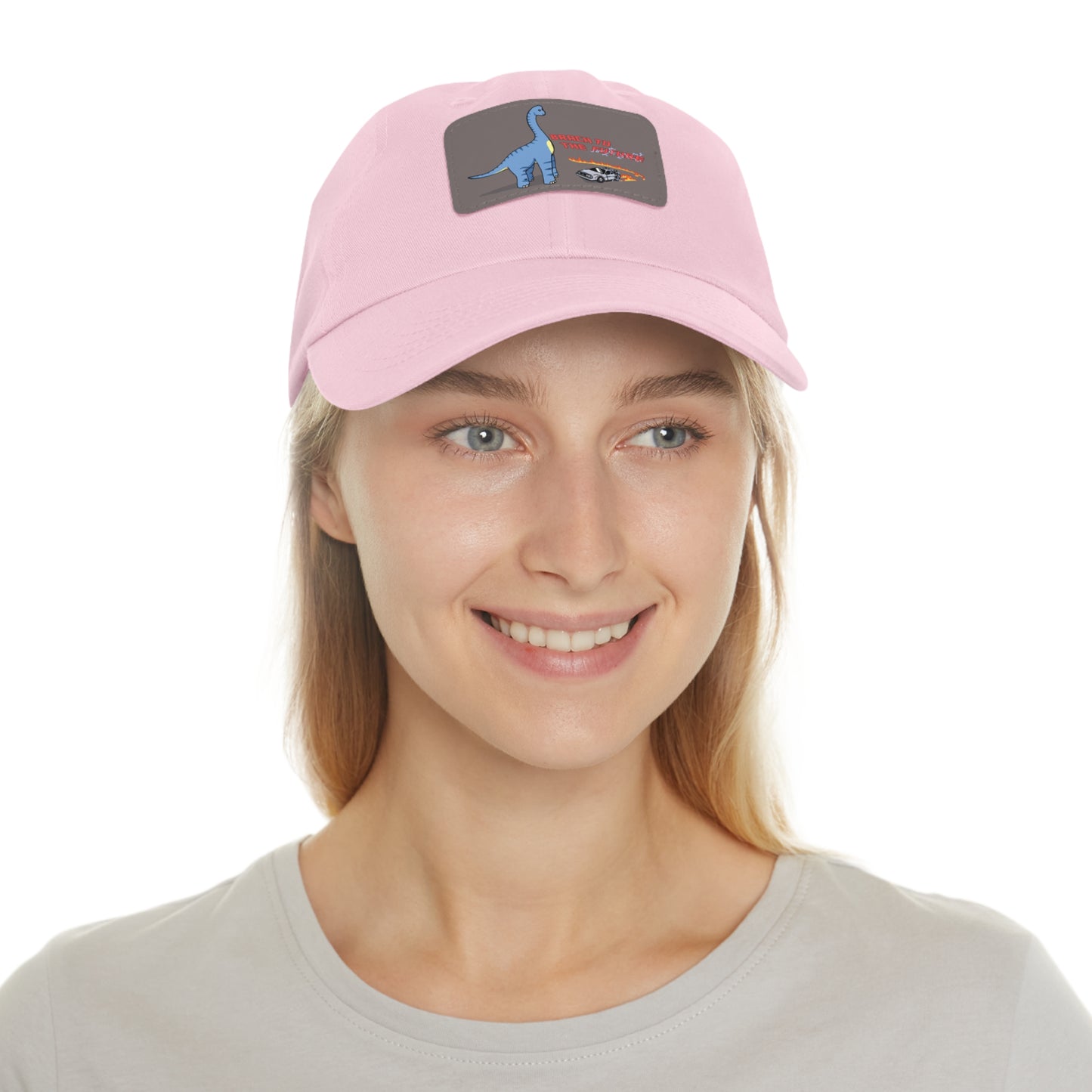 ‘Brach to the Future’ Billy Brachiosaurus Classic Dad Cap with Leather Patch