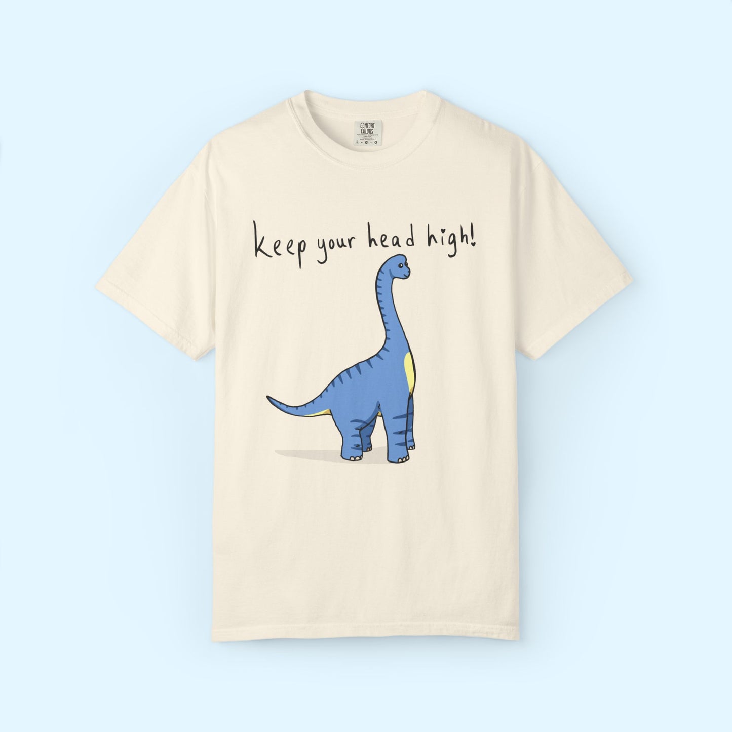 ‘Keep Your Head High’ Billy Brachiosaurus Dinosaur Unisex T-shirt