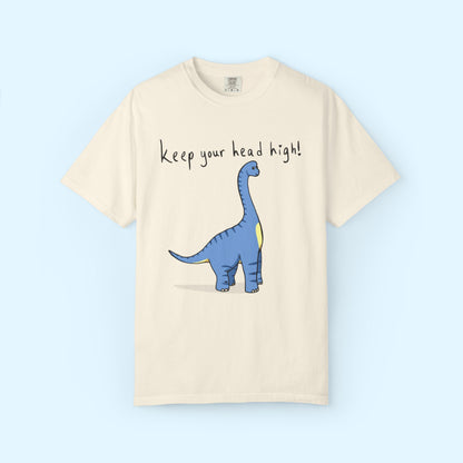 ‘Keep Your Head High’ Billy Brachiosaurus Dinosaur Unisex T-shirt