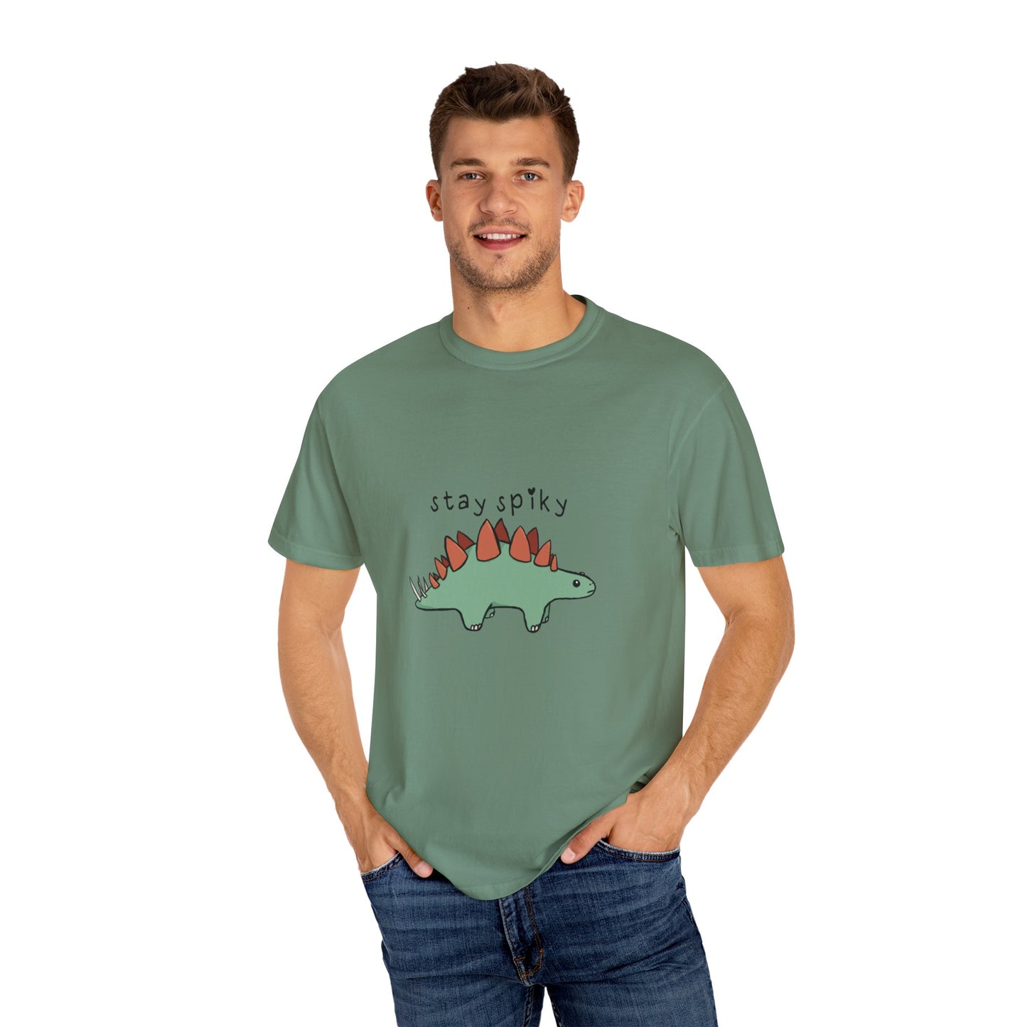 ‘Stay Spiky’ Sammy Stegosaurus Dinosaur Unisex T-Shirt