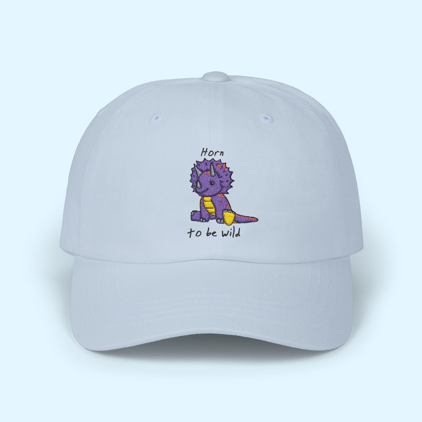 ‘Horn to be Wild’ Triceratops Classic Dad Cap - Trixie - Light