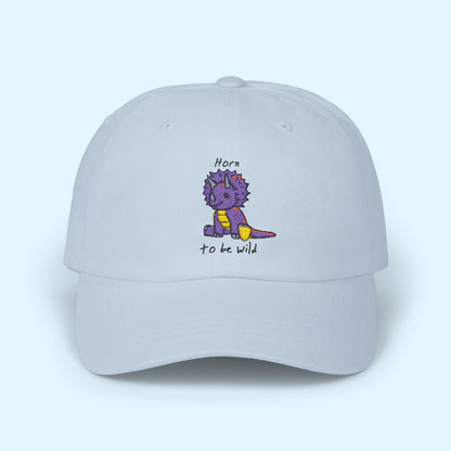 ‘Horn to be Wild’ Triceratops Classic Dad Cap - Trixie - Light