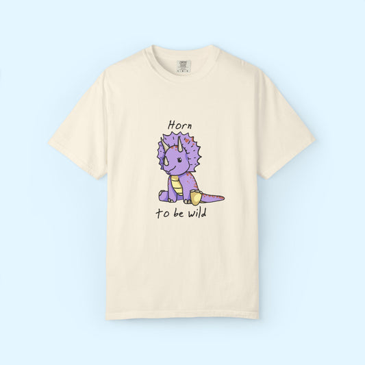 ‘Horn to be Wild’ Trixie Triceratops Dinosaur Unisex T-shirt