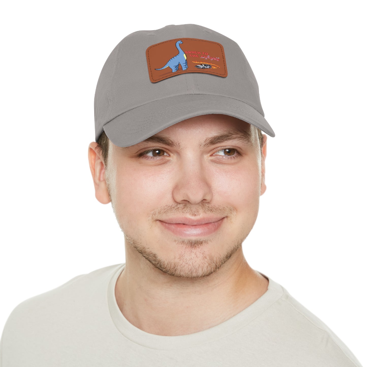 ‘Brach to the Future’ Billy Brachiosaurus Classic Dad Cap with Leather Patch