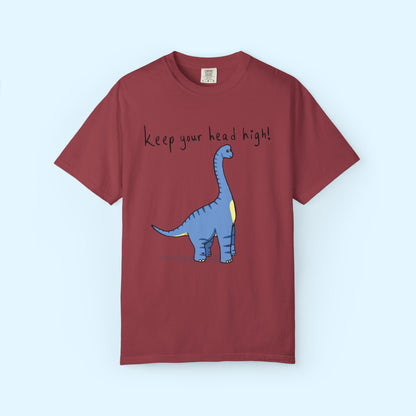 ‘Keep Your Head High’ Billy Brachiosaurus Dinosaur Unisex T-shirt